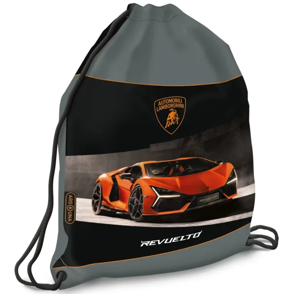 Ars Una: Pomarańczowy worek sportowy Lamborghini, worek na buty 32x42 cm zdjęcie 1