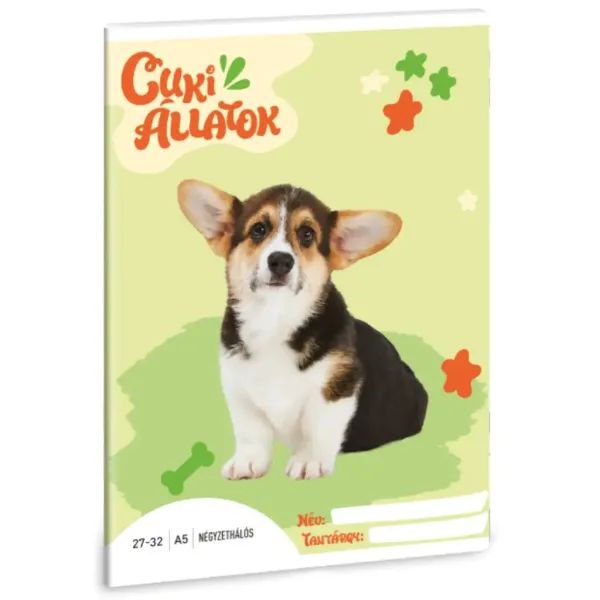 Ars Una: Słodkie Zwierzęta - Welsh Corgi zeszyt w kratkę A/5 27-32 zdjęcie 1