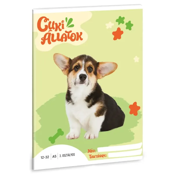 Ars Una: Urocze zwierzęta - Welsh Corgi zeszyt liniowy dla klasy 3 A/5
