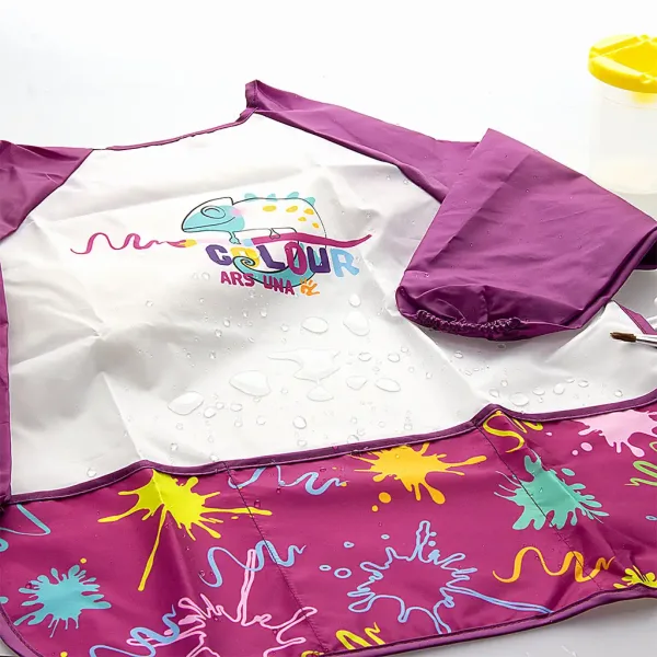 Ars Una: Wodoodporny fartuch malarski z długim rękawem – Pink Splash zdjęcie 3