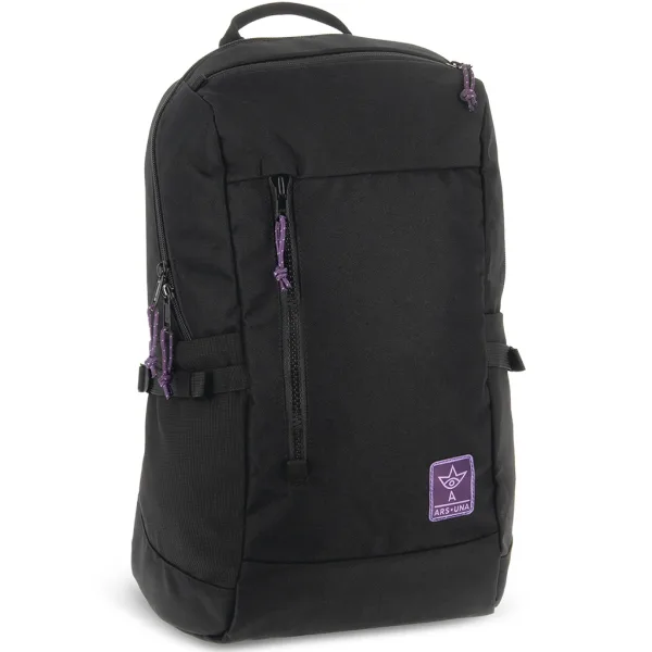 Ars Una: dziewczęcy plecak szkolny z Cordury, czarno-fioletowy AU-17 32x47x18 cm zdjęcie 1