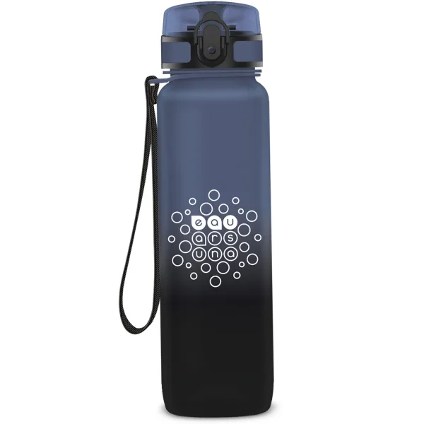 Ars Una: motywacyjny bidon w kolorze ombre, bez BPA, matowy - 1000 ml - Stormy Night zdjęcie 1