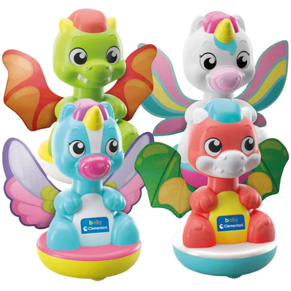 Baby Spin & Dream jednorożec i smok, zabawka dla niemowląt, 1 szt. - Clementoni zdjęcie 2