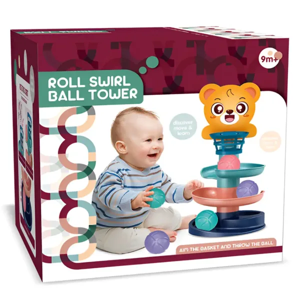 Ball Tower: Wesoła zwierzęca kulkowa wieża w różnych wariantach 45x22cm 1 szt. zdjęcie 3