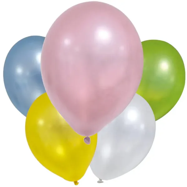 Balony w pastelowych metalicznych kolorach – zestaw 8 sztuk zdjęcie 1