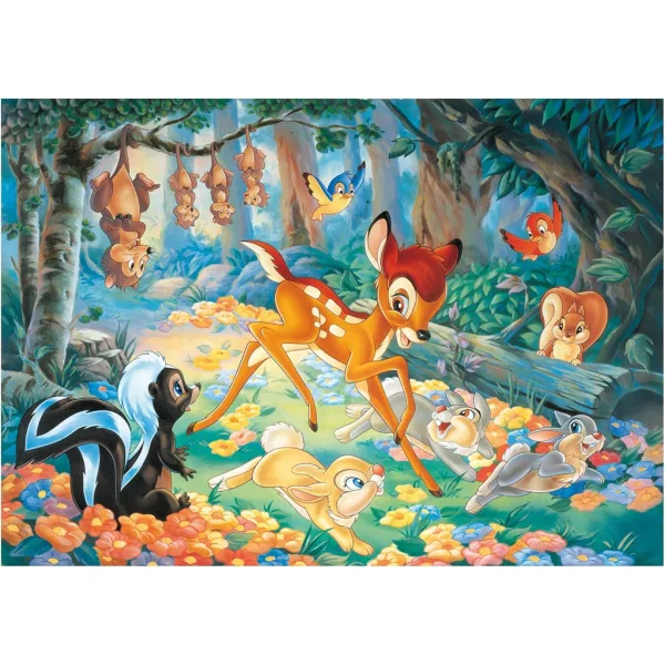 Bambi 2 w 1 puzzle 60 elementów i kolorowanka 50x35 cm - Lisciani zdjęcie 2