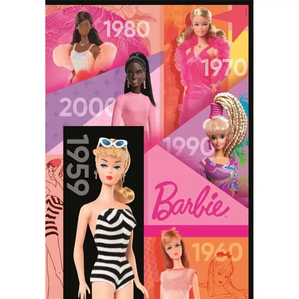 Barbie 65 lat 1000-elementowe puzzle Compact 50x70cm - Clementoni zdjęcie 2