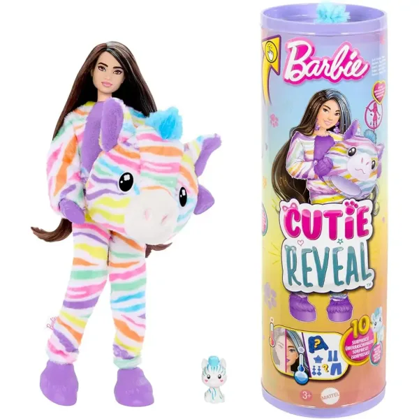 Barbie: Cutie Reveal Lalka Niespodzianka - Zebra - Mattel zdjęcie 2