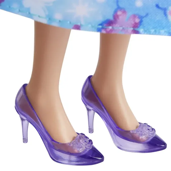 Barbie Dreamtopia: Księżniczka lalka w niebieskiej sukience z motylami - Mattel zdjęcie 4