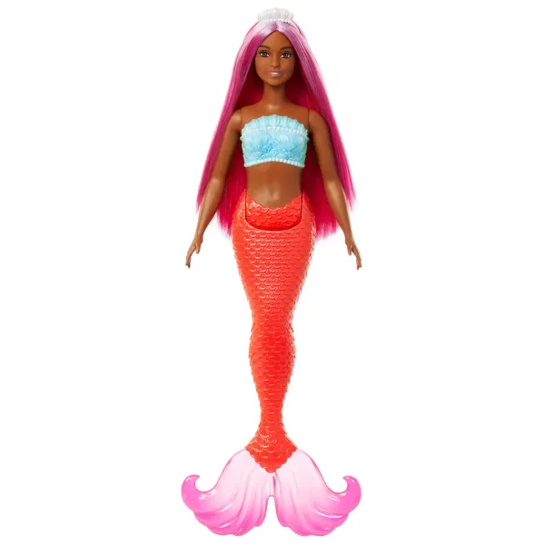 Barbie Dreamtopia: Syrenka z różowymi włosami i koralowym ogonem - Mattel zdjęcie 2