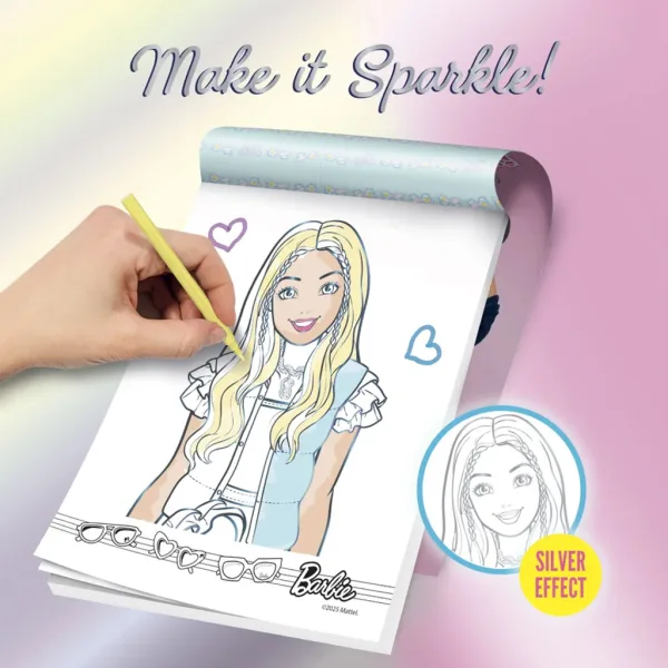 Barbie Make it sparkle! Błyszczący zeszyt do rysowania – Lisciani zdjęcie 2