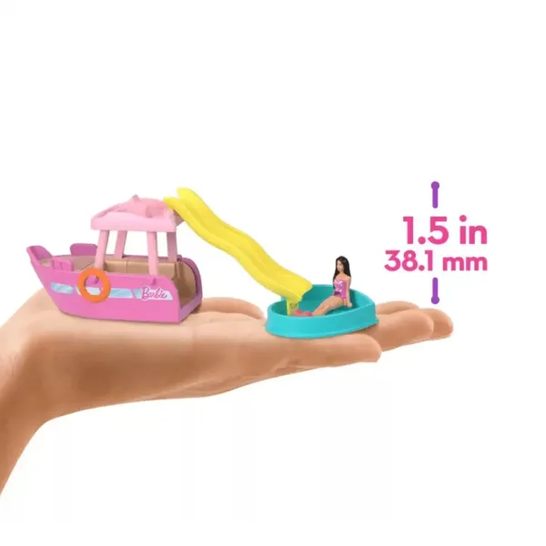 Barbie: Mini BarbieLand pojazdy – Zestaw Łódź Marzeń – Mattel zdjęcie 4