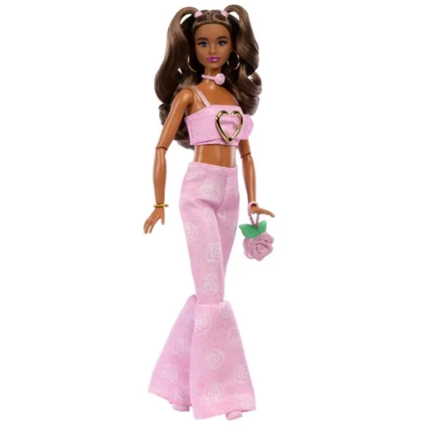 Barbie: Modna lalka z przyjaciółkami w sukience w różany wzór - Mattel zdjęcie 2