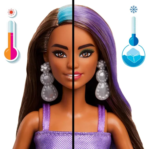 Barbie: Party Reveal niespodzianka lalka z brązowymi włosami - Mattel zdjęcie 3