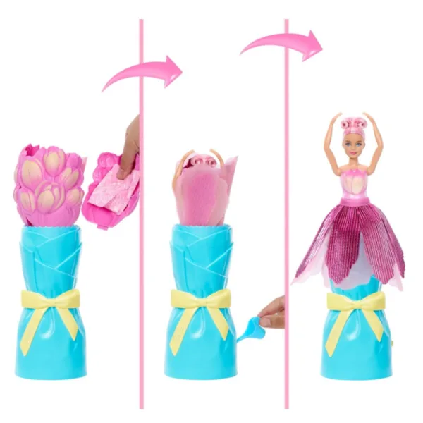 Barbie Reveal: Niespodzianka Kwiatowa Magia – Laleczka Tulipan – Mattel zdjęcie 3