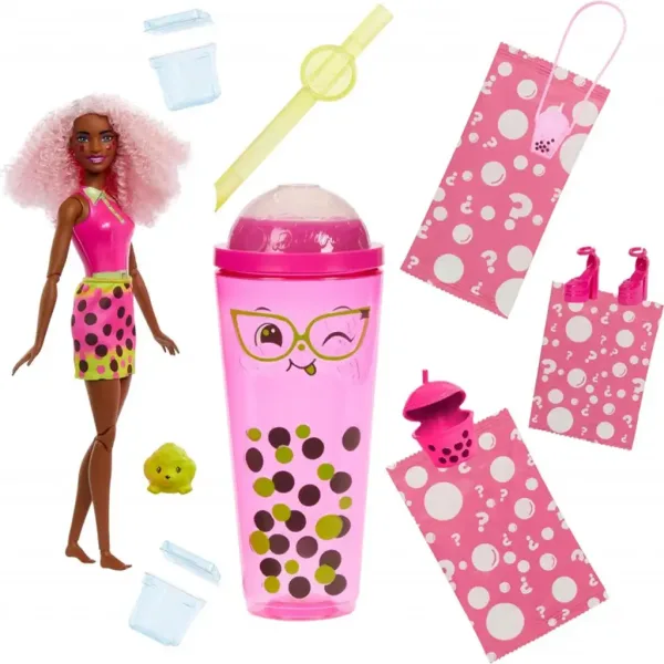 Barbie: Slime Reveal Impreza Bąbelkowa Różowa Lalka - Mattel zdjęcie 2
