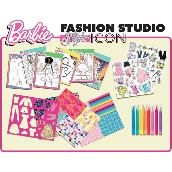 Barbie Style Icon zestaw do kolorowania i ubierania - Lisciani zdjęcie 2