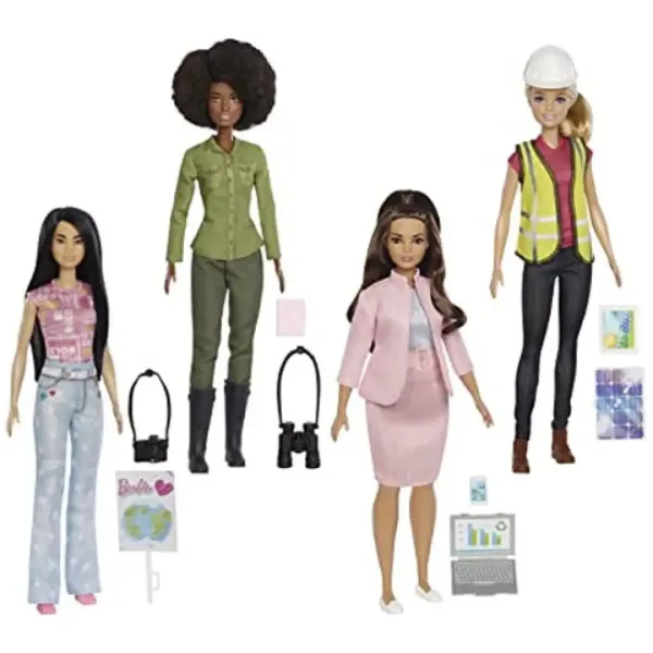 Barbie: Zestaw 4 lalek kariera Razem dla Ziemi – Mattel zdjęcie 3