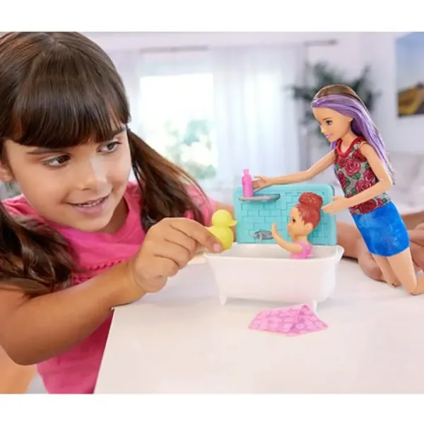 Barbie: Zestaw do kąpieli Skipper babysitter - Mattel zdjęcie 3