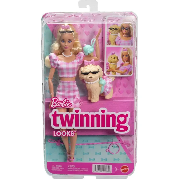 Barbie: Zestaw do zabawy Duet Modowy ze Zwierzaczkiem w kolorze różowym - Mattel zdjęcie 1