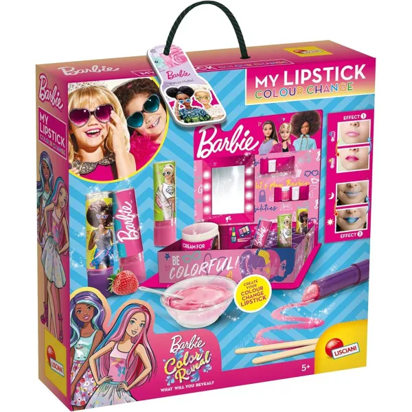 Barbie Zestaw magicznych szminek zmieniających kolor - Lisciani zdjęcie 1