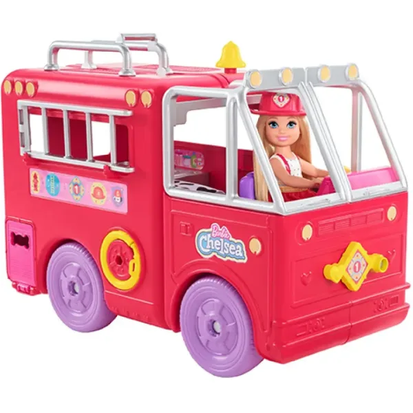 Barbie: Zestaw zabawowy z wozem strażackim Chelsea - Mattel zdjęcie 3