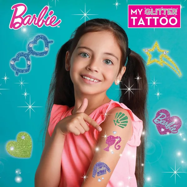 Barbie zestaw tatuaży brokatowych - Lisciani zdjęcie 3
