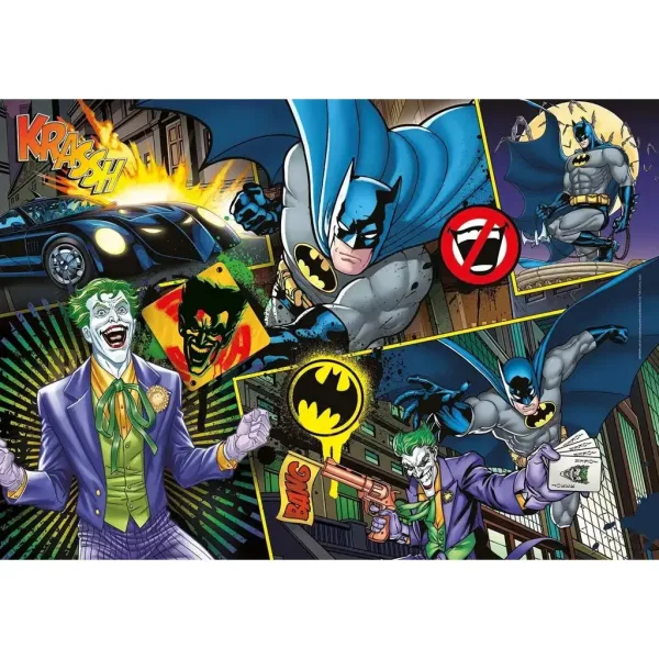 Batman vs. Joker 104-elementowa supercolor układanka - Clementoni zdjęcie 2