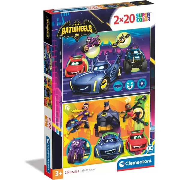 Batwheels 2x20-elementowe puzzle Supercolor - Clementoni zdjęcie 1