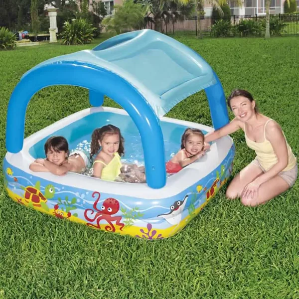 Bestway: Basen dmuchany Beach Buddy™ z daszkiem przeciwsłonecznym 140 x 140 x 114 cm zdjęcie 2