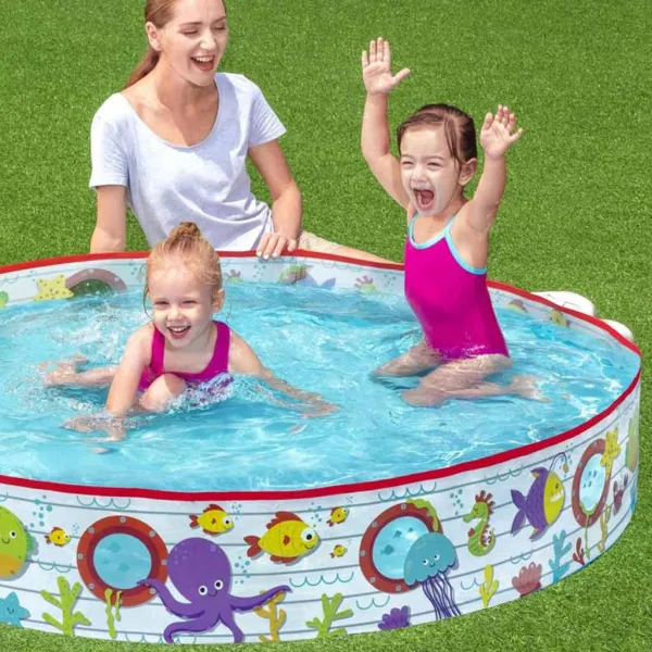 Bestway: Basen ogrodowy Fill N Fun ze sztywnymi ściankami z motywem podwodnego świata Ø 152 x 25 cm zdjęcie 2