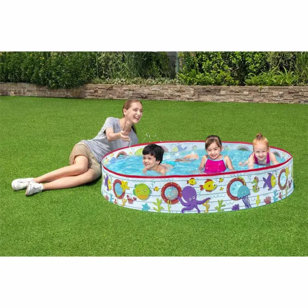 Bestway: Basen ogrodowy Fill N Fun ze sztywnymi ściankami z motywem podwodnego świata Ø 152 x 25 cm zdjęcie 4