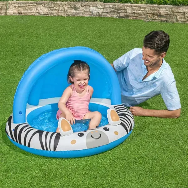 Bestway: Safari Sun™ basenik z daszkiem przeciwsłonecznym w zebrę Ø 97 x 66 cm zdjęcie 2