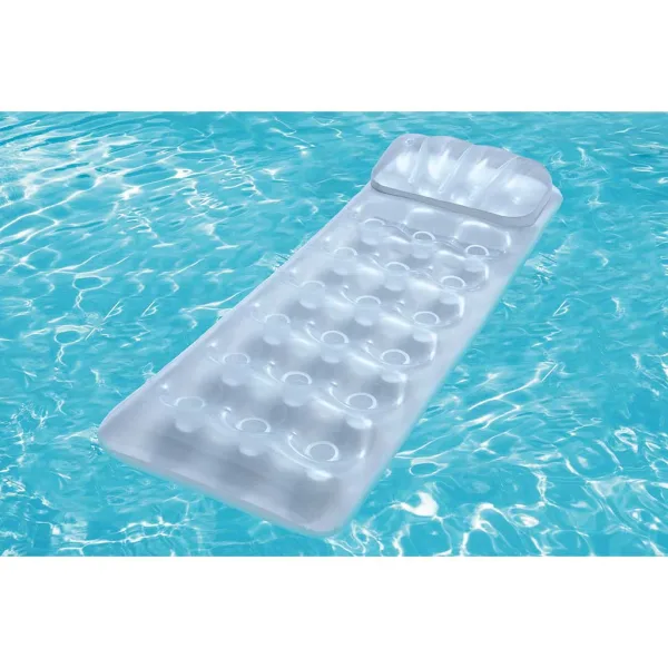 Bestway: Srebrny przezroczysty dmuchany materac 175 x 63 x 26 cm zdjęcie 2