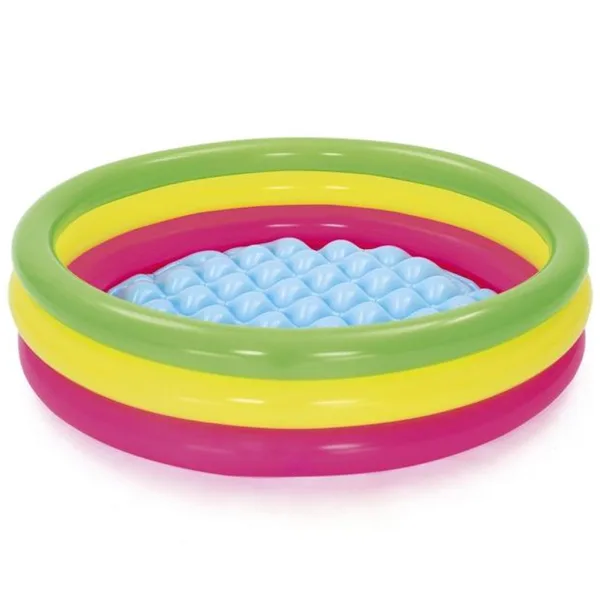 Bestway: Swim Squad™ dmuchany, kolorowy basenik do zabawy z trzema pierścieniami Ø 102x25 cm zdjęcie 1