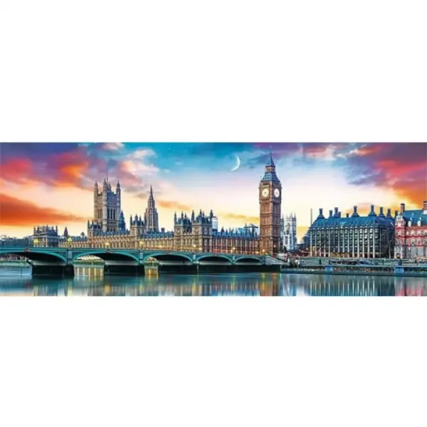 Big Ben i Opactwo Westminsterskie, Panorama Londynu puzzle 500 elementów - Trefl zdjęcie 2