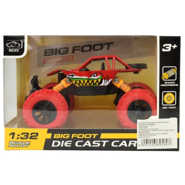 Big Foot Series: Terenowy samochód offroad z motywem rekina i napędem ciernym, w dwóch wersjach, 13 cm zdjęcie 10