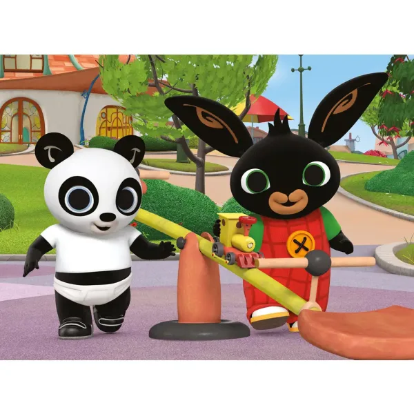 Bing i Pandó na placu zabaw 24-elementowe Eco mini puzzle 35x25 cm - Lisciani zdjęcie 2