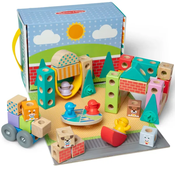 Blockables: Miejska drewniana zabawka konstrukcyjna - Melissa & Doug zdjęcie 2