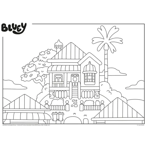 Bluey bajka na dobranoc 2 w 1 puzzle 24-elementowe i kolorowanka 35x25 cm - Lisciani zdjęcie 3