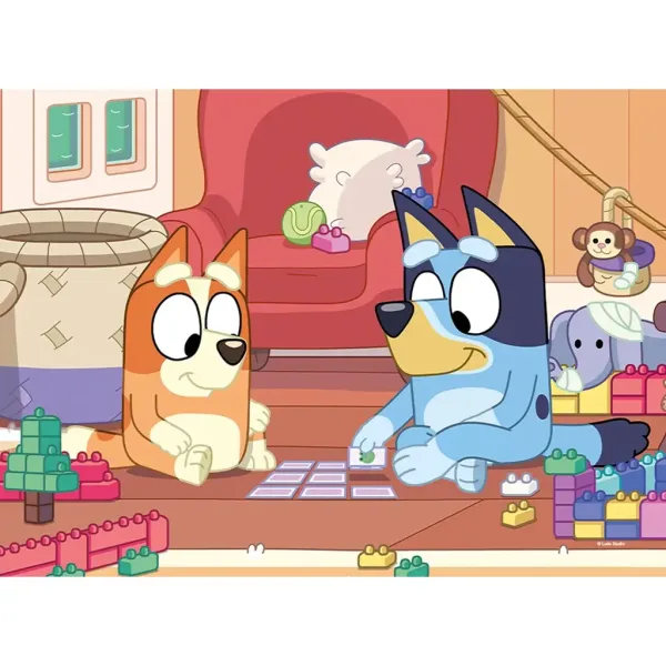 Bluey i przyjaciele 2 w 1 maxi podłogowe puzzle 4x48 elementów i kolorowanka 35x25 cm - Lisciani zdjęcie 3