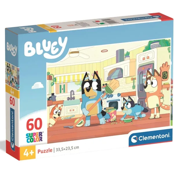 Bluey w kuchni 60-elementowe puzzle Supercolor - Clementoni zdjęcie 1