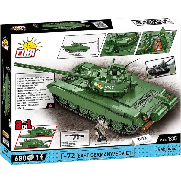 COBI: Armed Forces T-72 (Niemcy Wschodnie/ZSRR) zestaw konstrukcyjny czołgu (2625) zdjęcie 10