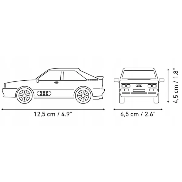 COBI: Audi Quattro 1980 biały samochód - zestaw konstrukcyjny (24665) zdjęcie 4