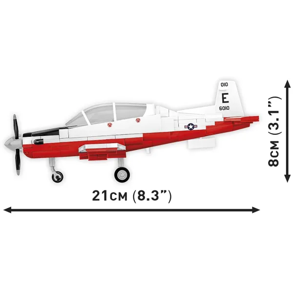 COBI: Beechcraft T-6 Texan II czerwono-biały zestaw konstrukcyjny (26625) zdjęcie 4