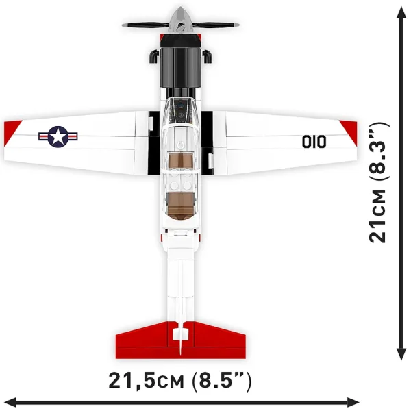 COBI: Beechcraft T-6 Texan II czerwono-biały zestaw konstrukcyjny (26625) zdjęcie 5
