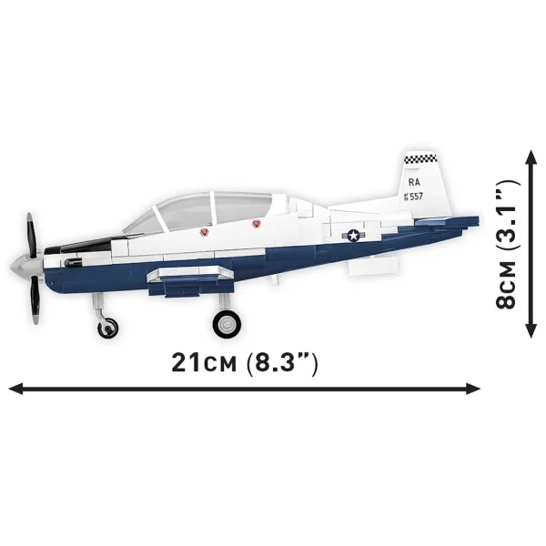 COBI: Beechcraft T-6 Texan II niebiesko-biały zestaw konstrukcyjny (26624) zdjęcie 3