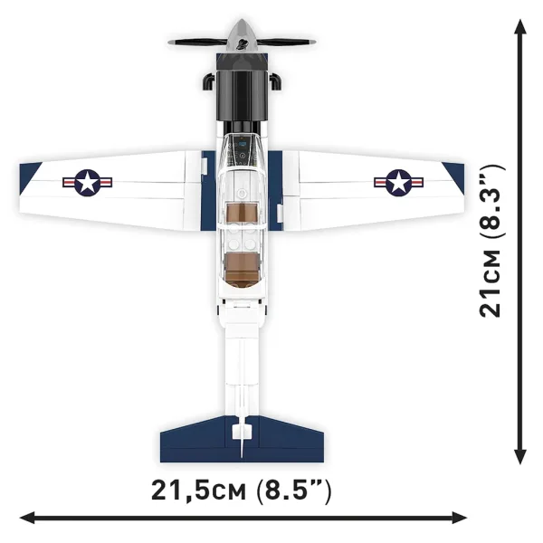 COBI: Beechcraft T-6 Texan II niebiesko-biały zestaw konstrukcyjny (26624) zdjęcie 4