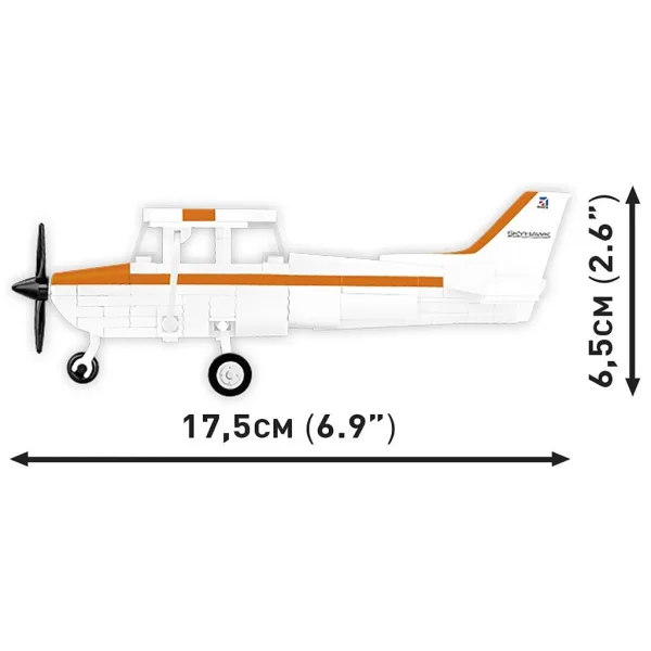 COBI: Cessna 172 Skyhawk pomarańczowo-biały zestaw konstrukcyjny (26623) zdjęcie 4
