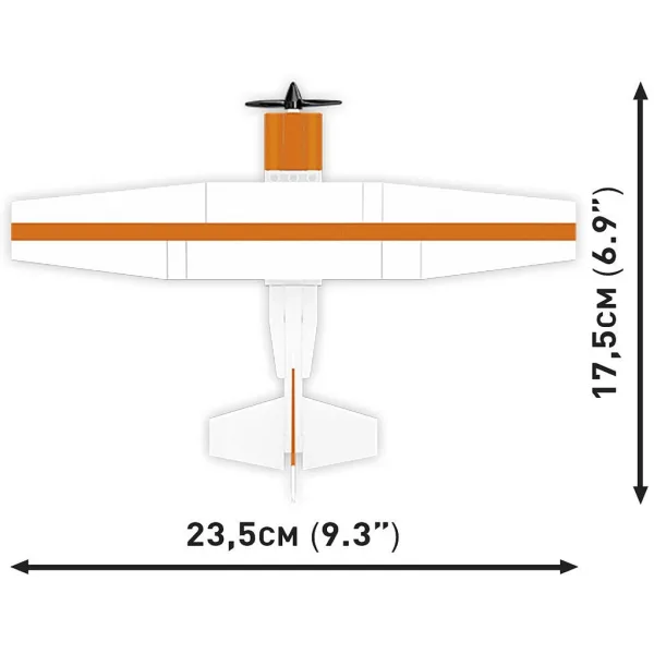 COBI: Cessna 172 Skyhawk pomarańczowo-biały zestaw konstrukcyjny (26623) zdjęcie 5